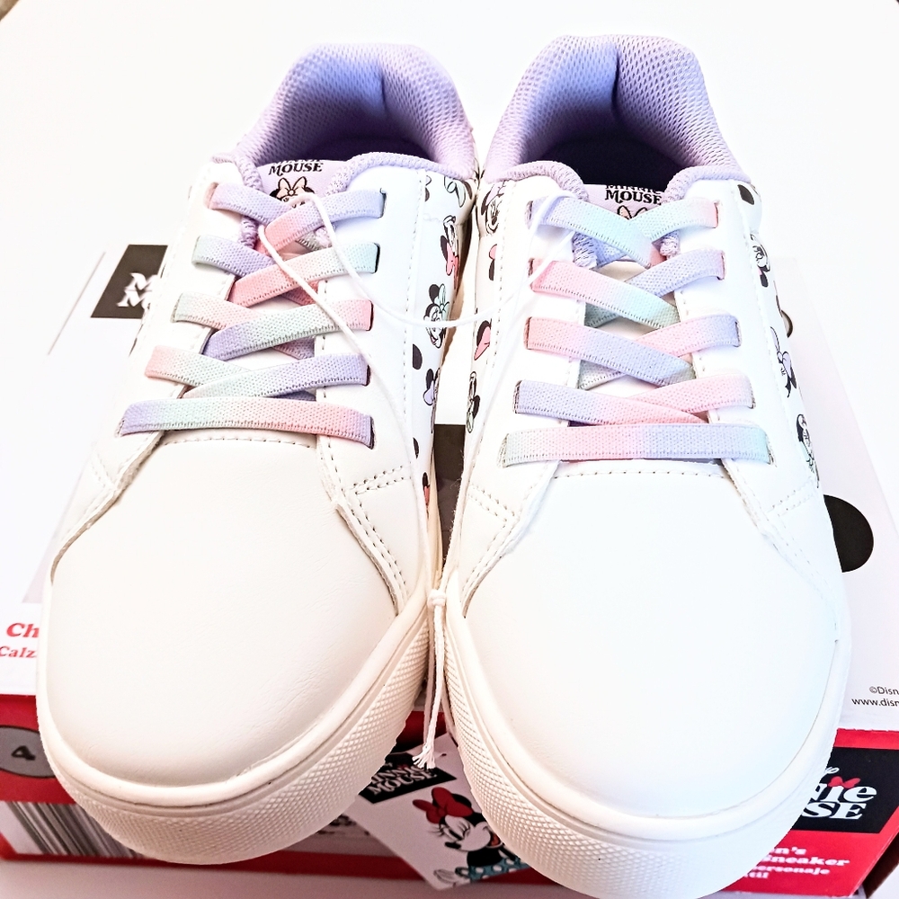 MINNIE Mouse Disney Character Multi-Colored Children's Sneakers Size 4